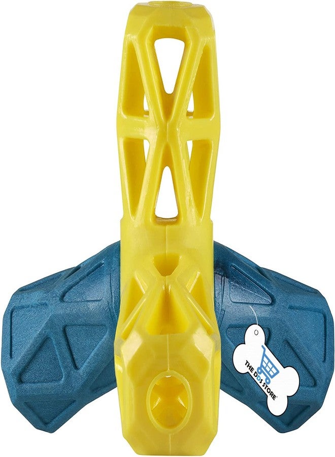 THE DDS STORE Dual Textured Jack Squeaky Dog Chew Toy Enrichment, Foraging Dog Treat Toy with Squeaker, Fill with Treats, Paste and Food-1 Piece (Color May Vary) (Puzzle Jack) - Image 2